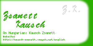 zsanett kausch business card